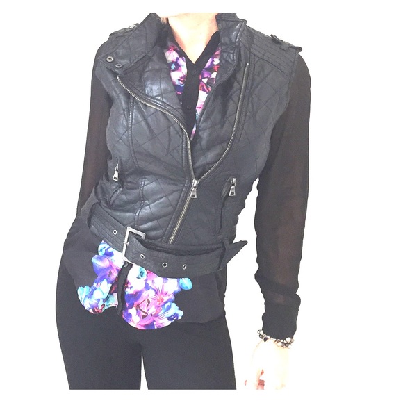 Faux Leather ButtonZipperSnap Rock Posh Biker Vest - Picture 1 of 6